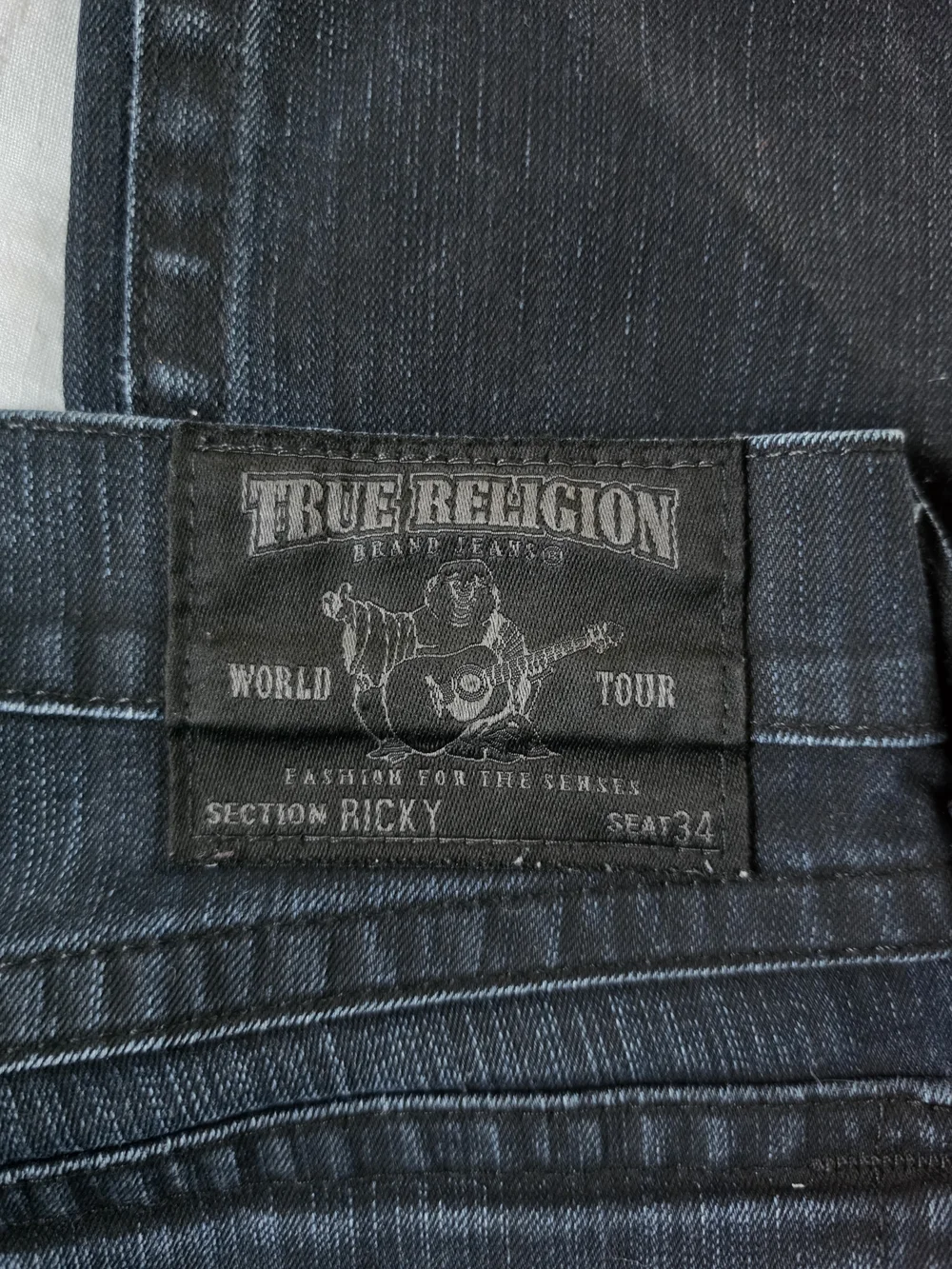 True Religion Men's Dark Indigo Straight Jeans